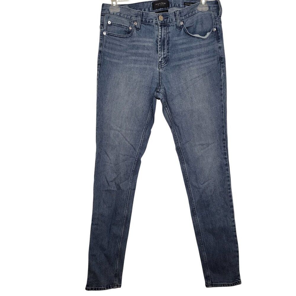 PacSun Men's Comfort Stretch Skinny Blue Jeans